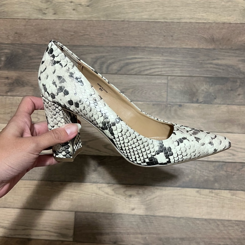 Banana republic snakeskin block heels